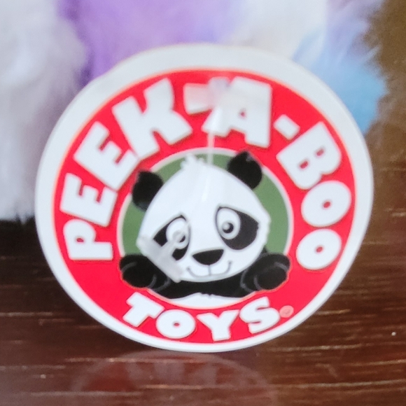 Peek A Boo Toys Multicolor Stuffed Plush Teddy Bear Plush Glitter Eyes 10-1/2” - Picture 4 of 5